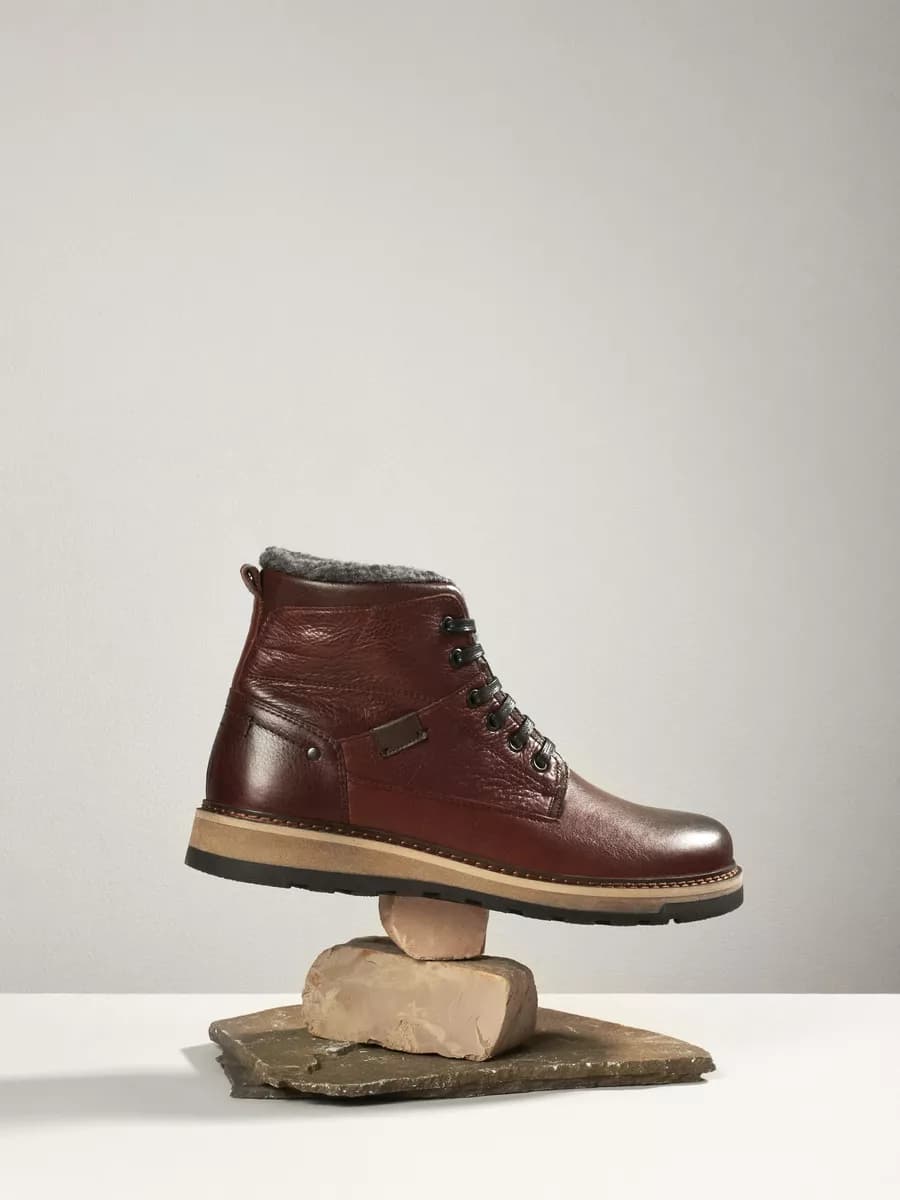 Ботинки зимние натуральная кожа высокие спортивные - фото 1