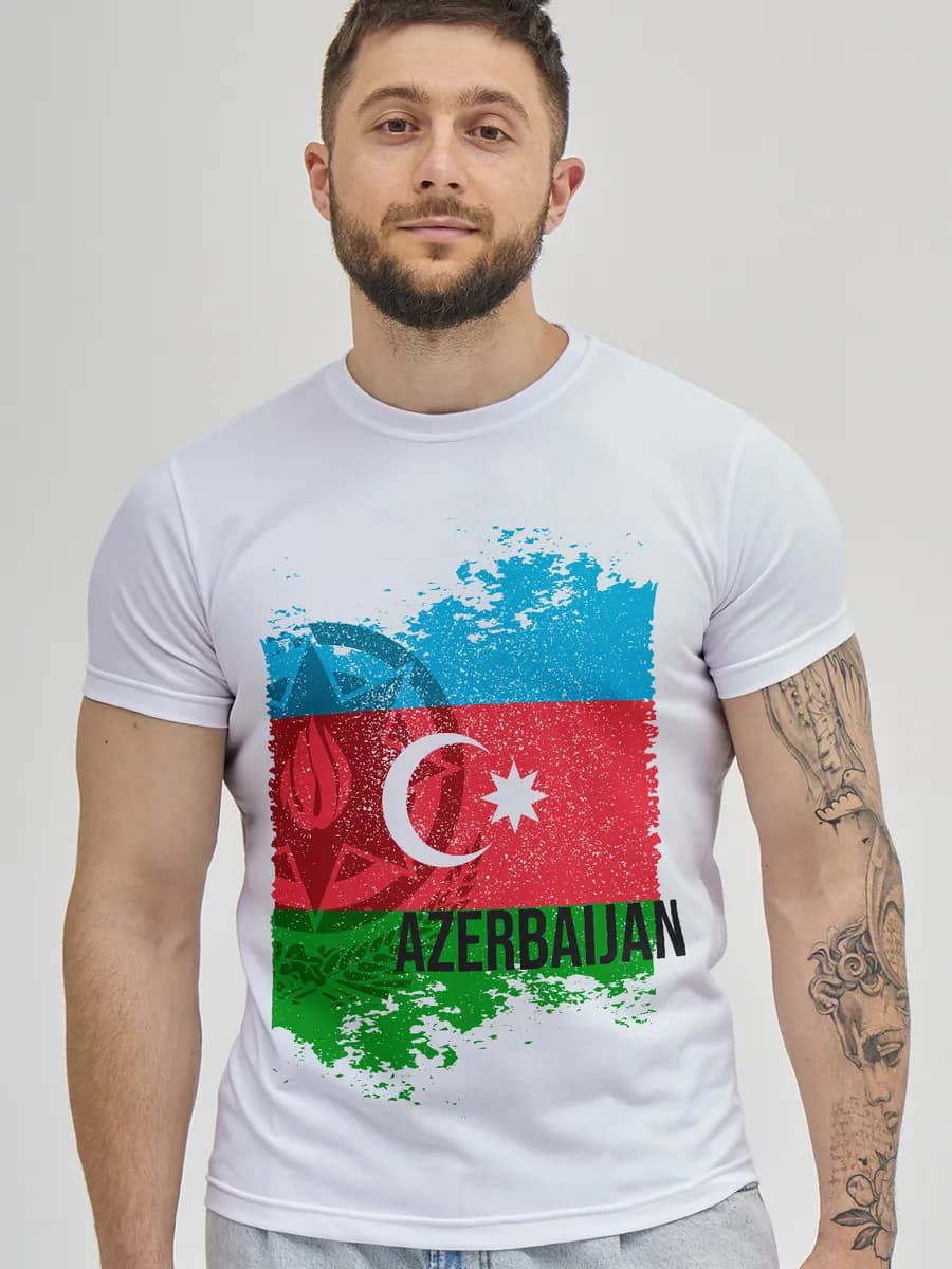 Футболка флаг Азербайджана