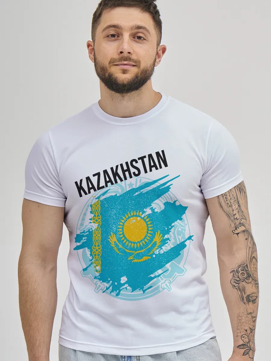 Футболка флаг Казахстана