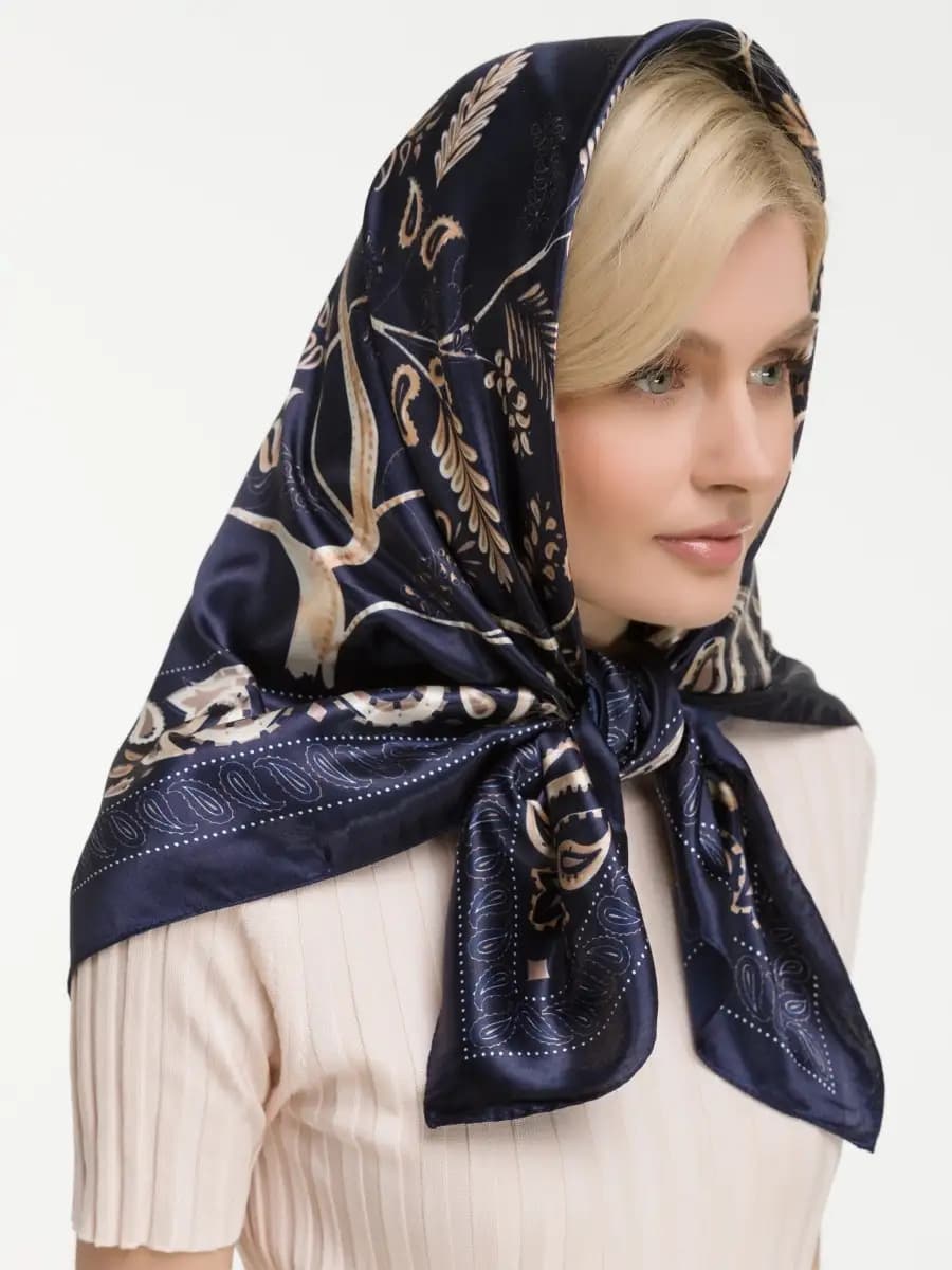 Платок шелковый косынка