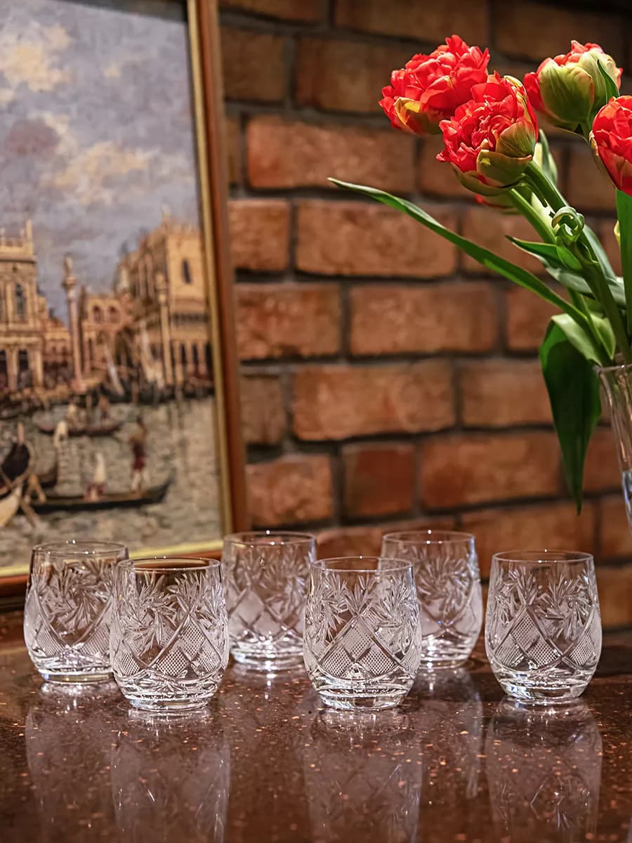 Хрустальные стаканы для воды сока 200 мл