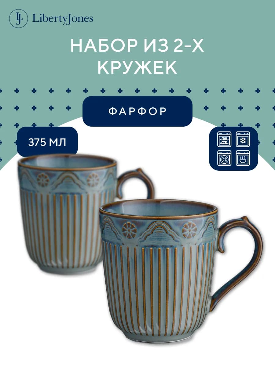 Кружка для чая и кофе 400 мл набор 2 шт Antique