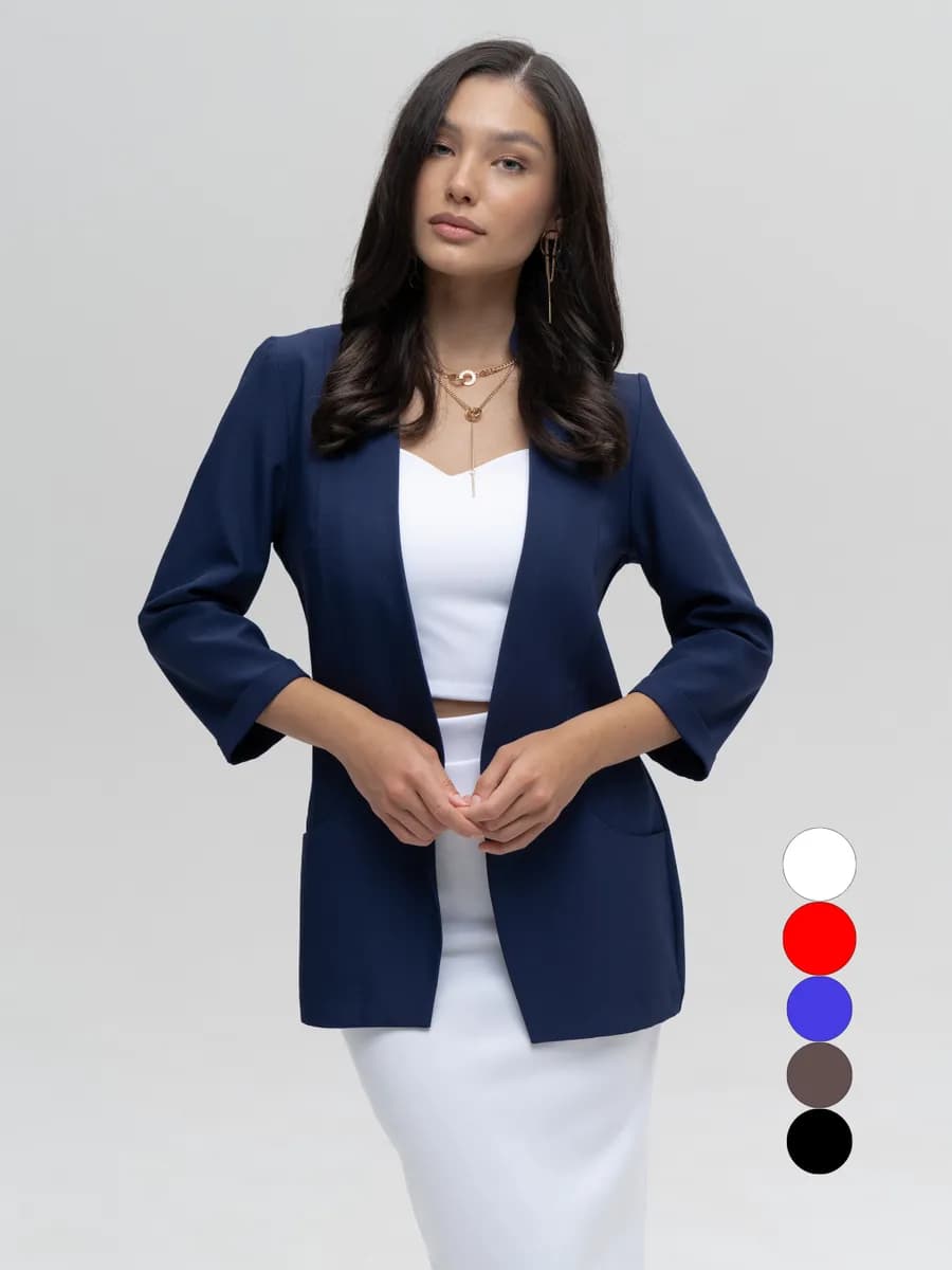 Пиджак удлиненный приталенный жакет в офис