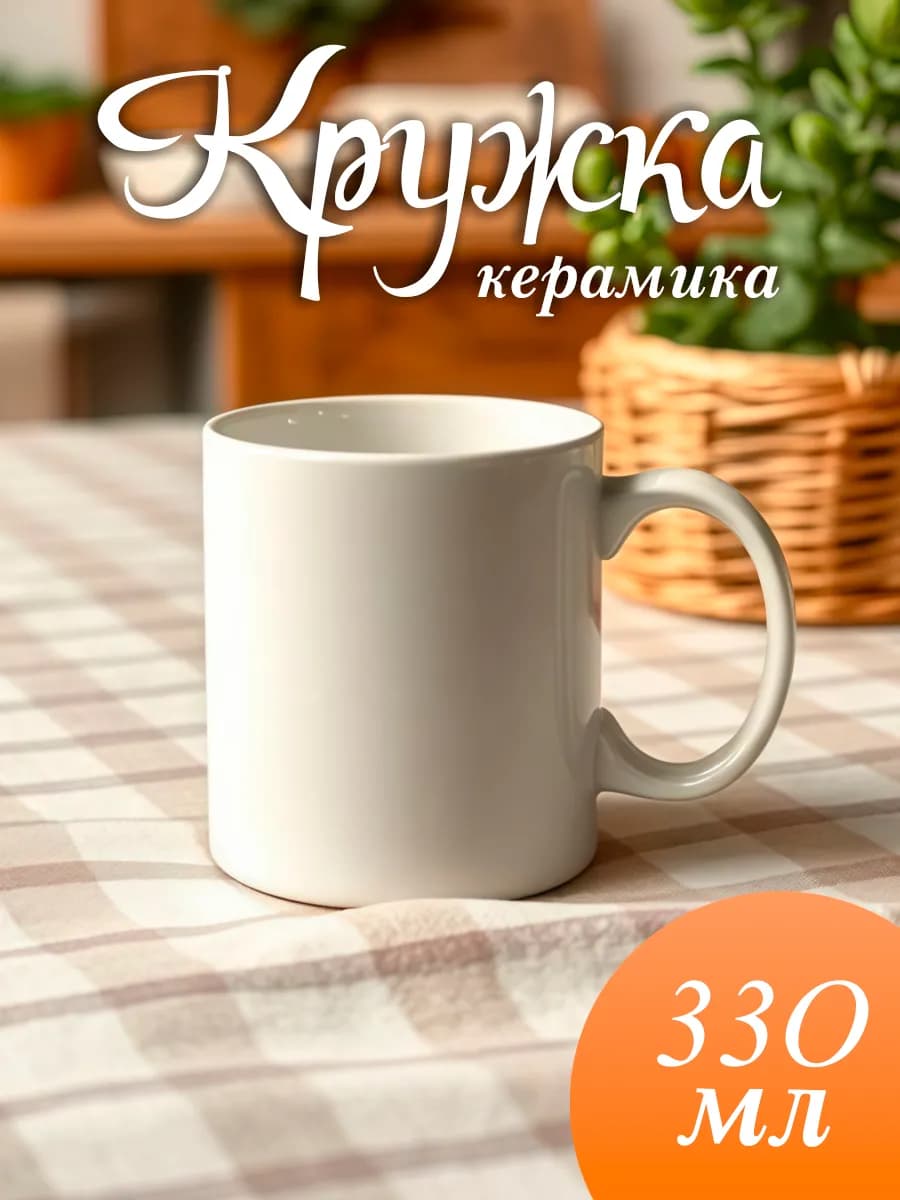Кружка белая 330 мл