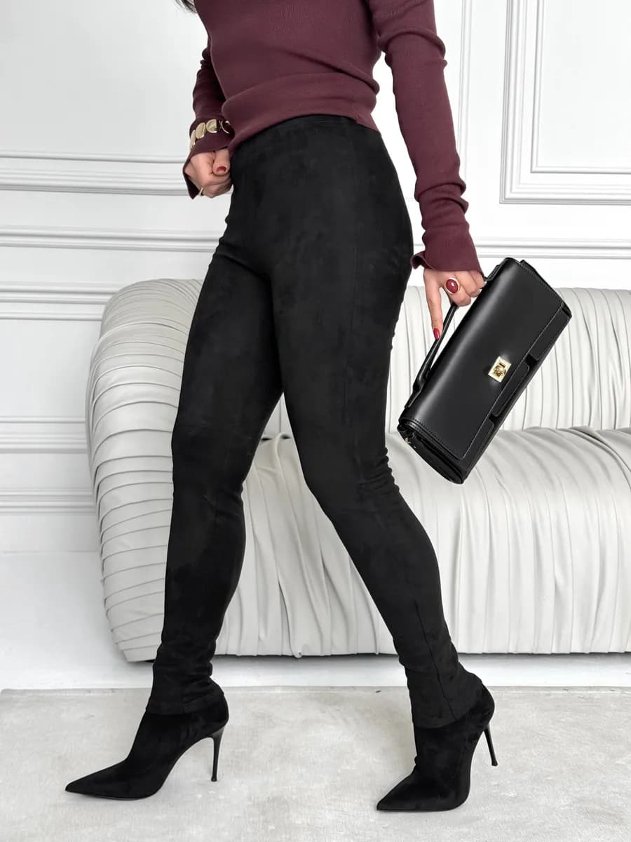 Леггинсы женские замшевые утяжки