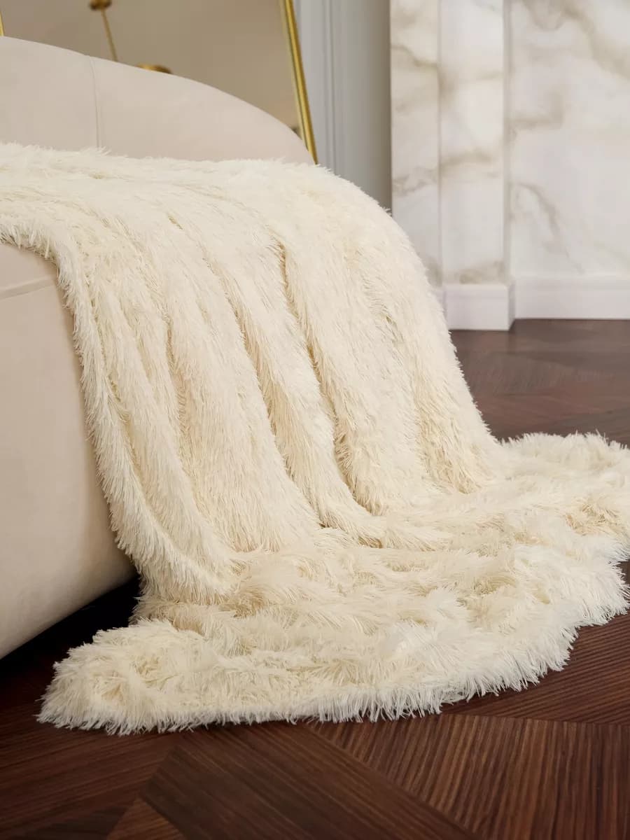 Плед пушистый 200х220 травка мех