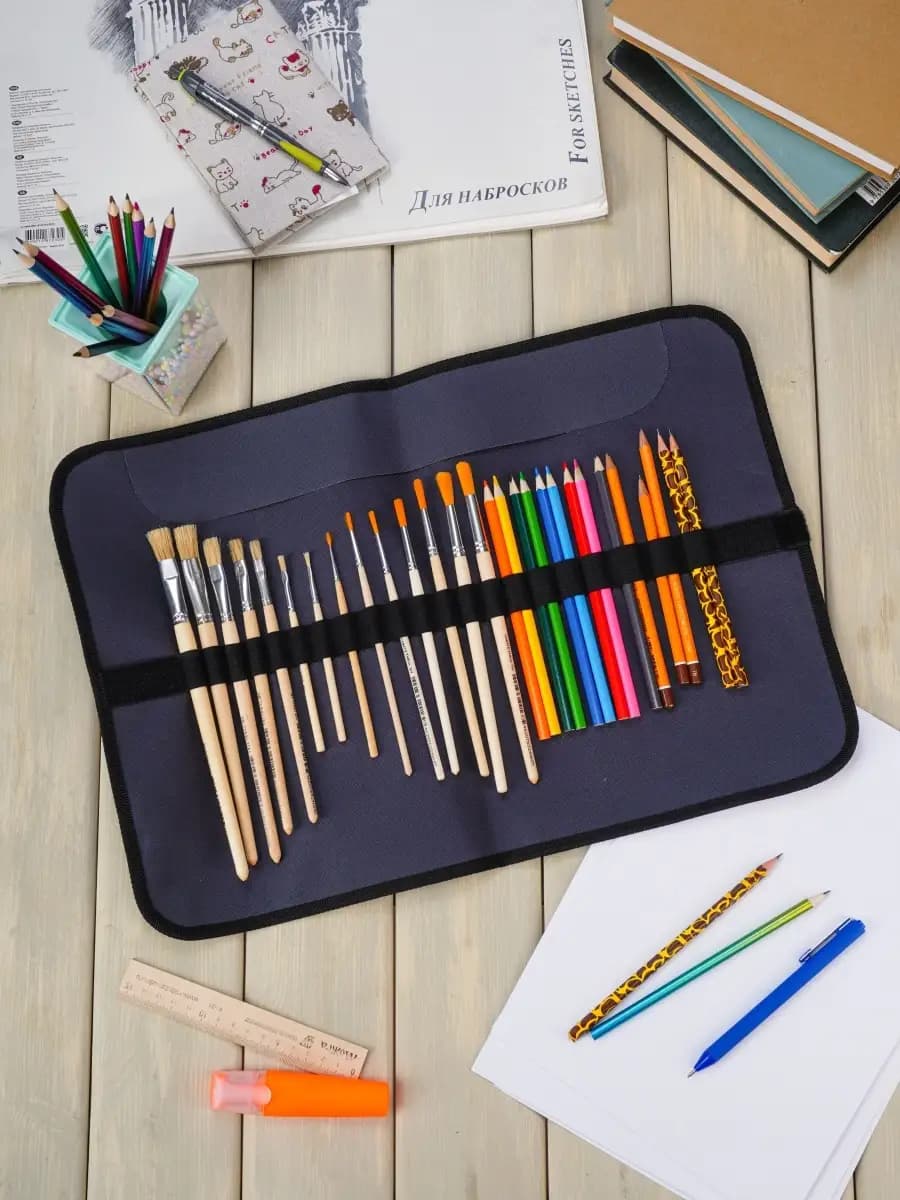 Пенал для кистей скрутка