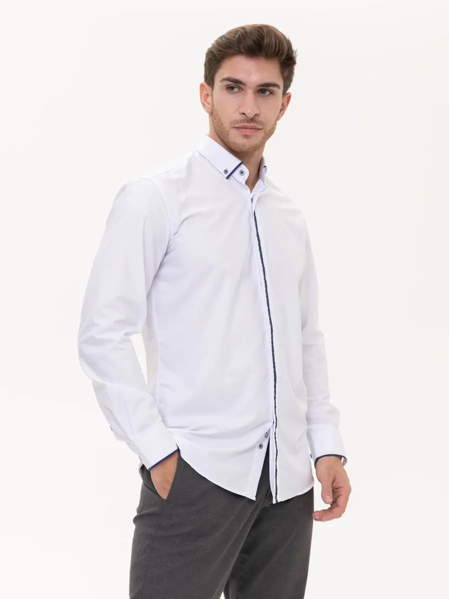 Рубашка мужская с длинным рукавом