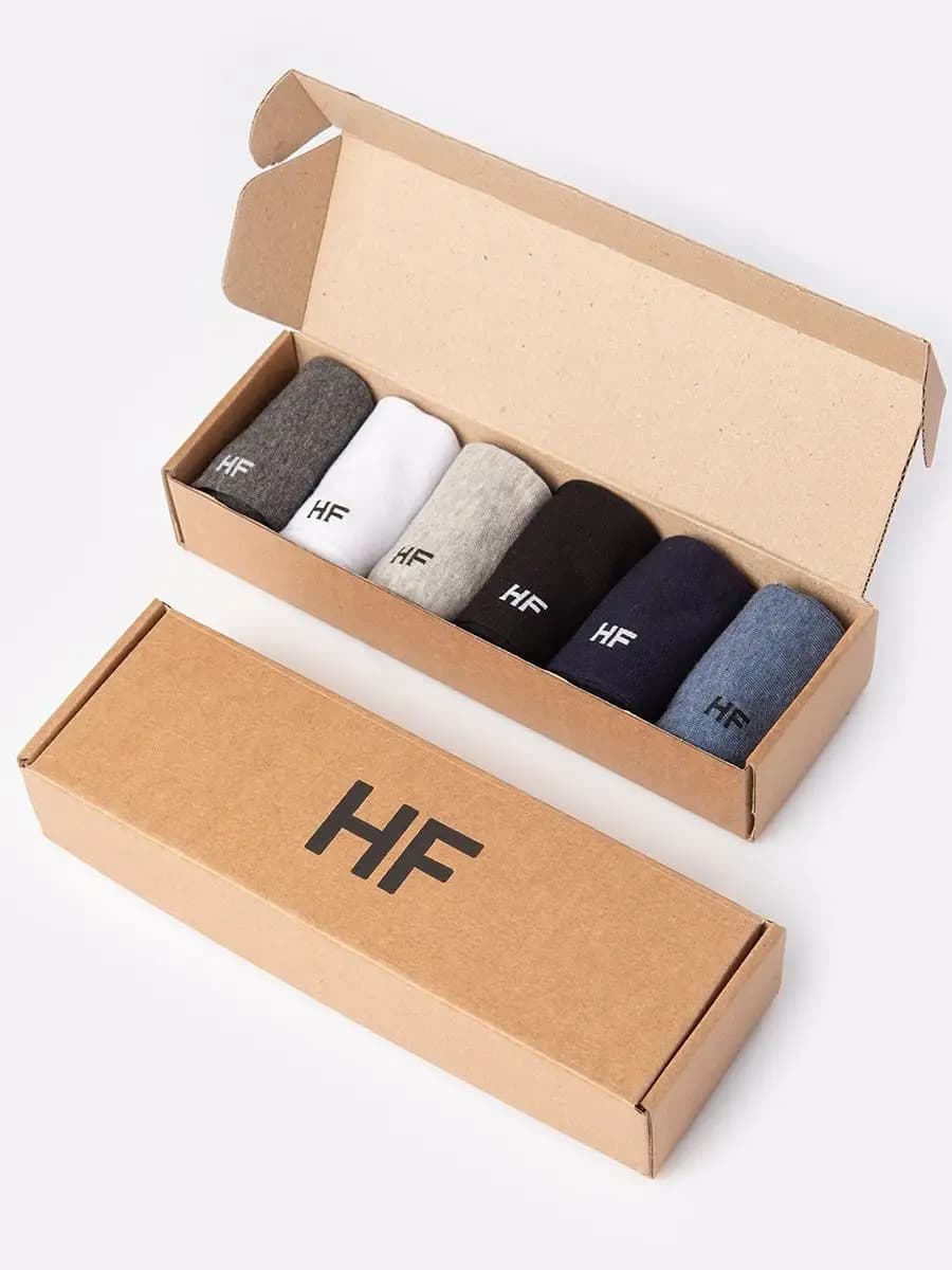 Носки классические в подарочной упаковке набор 6 пар