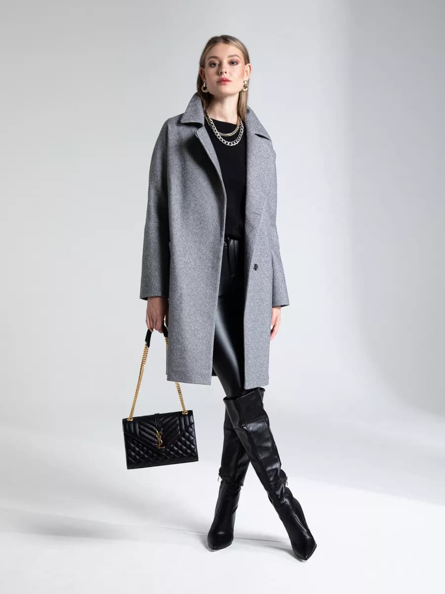 Пальто длинное весна-осень