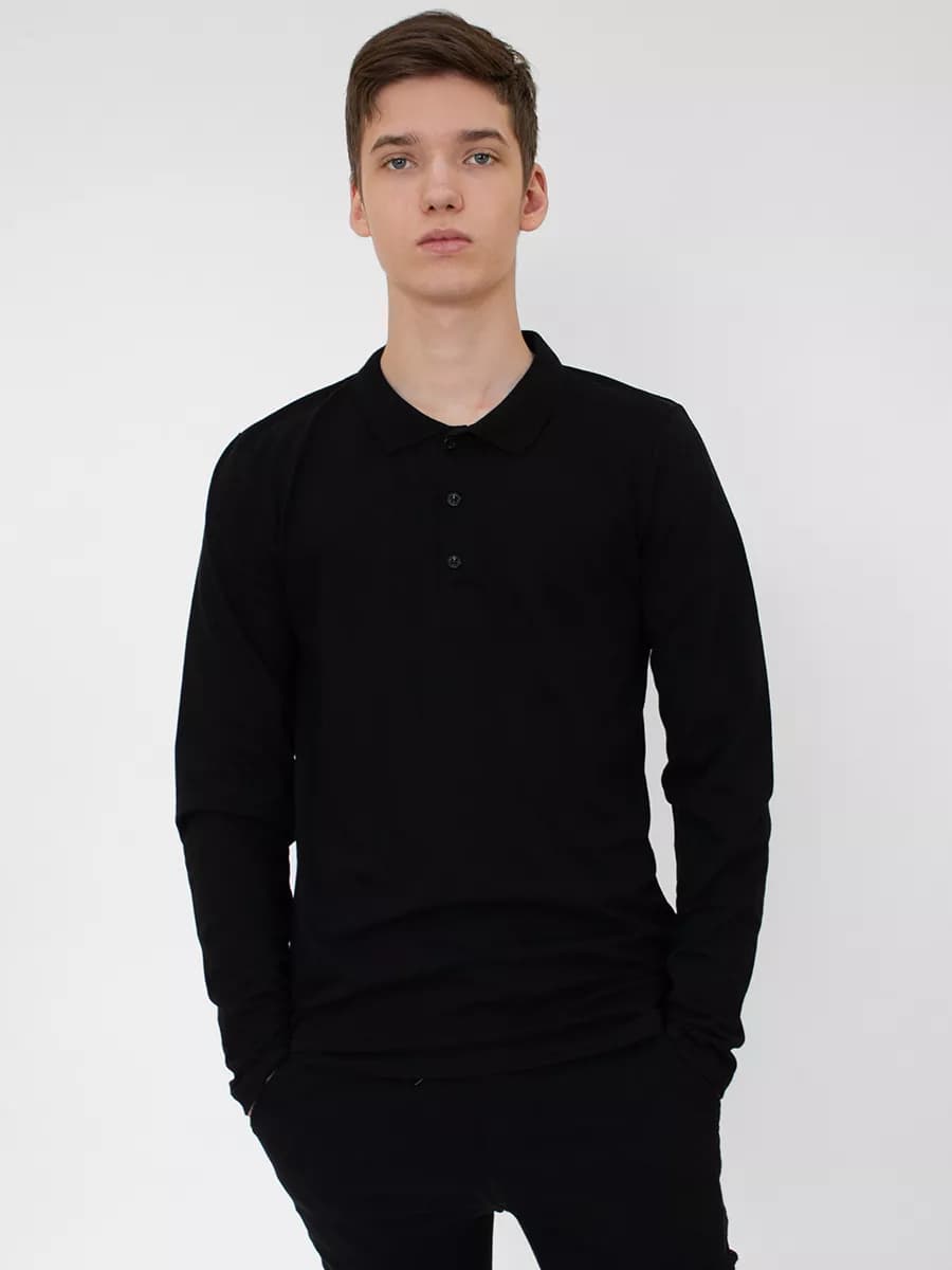 Футболка с длинным рукавом тенниска поло