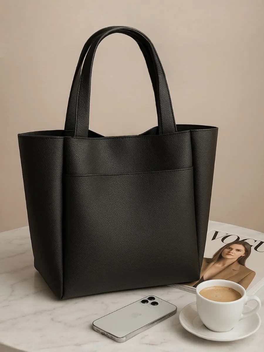 сумка большая кожаная шоппер на плечо тоут вместительная