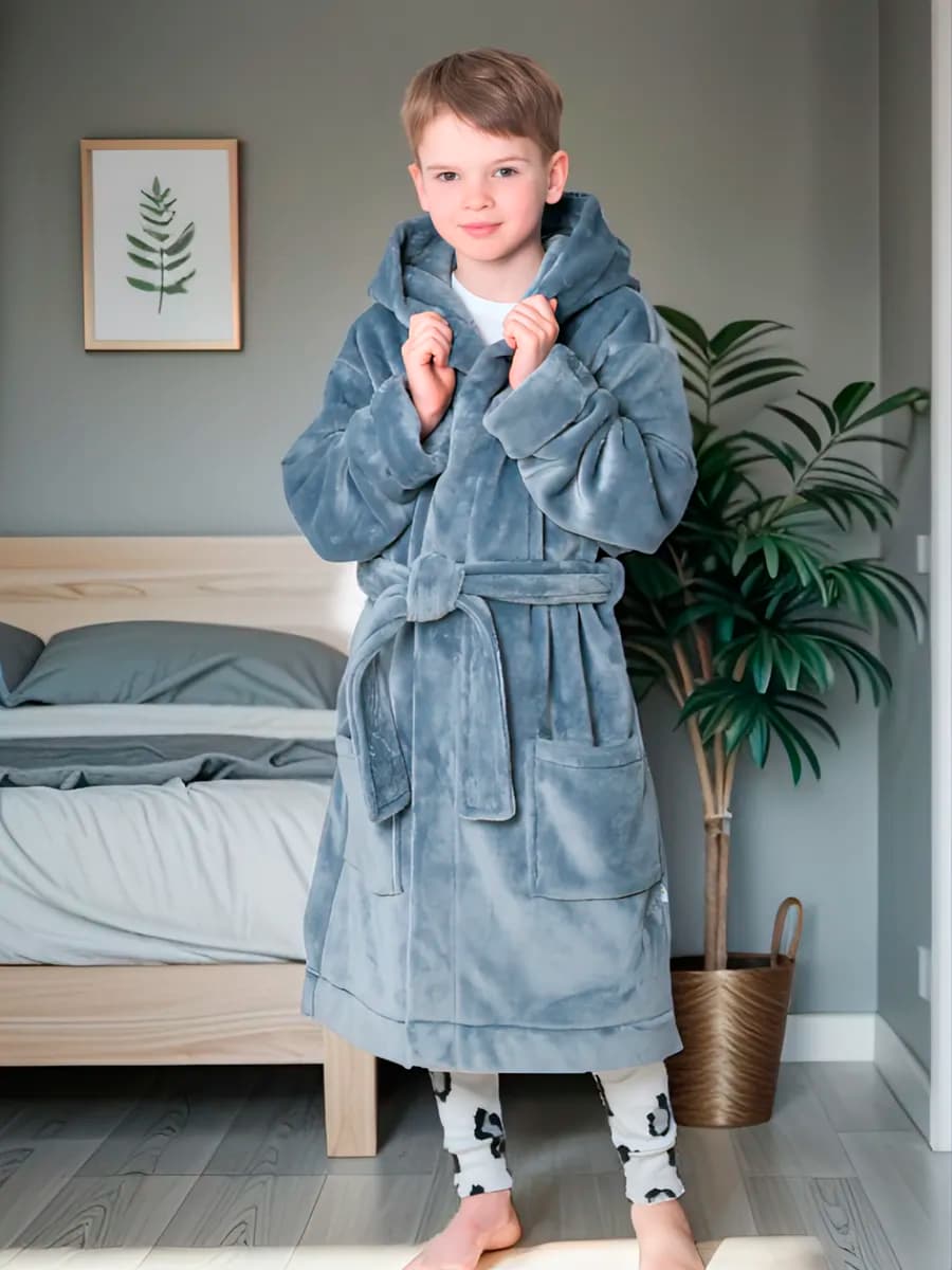 Халат домашний плюшевый с ушками