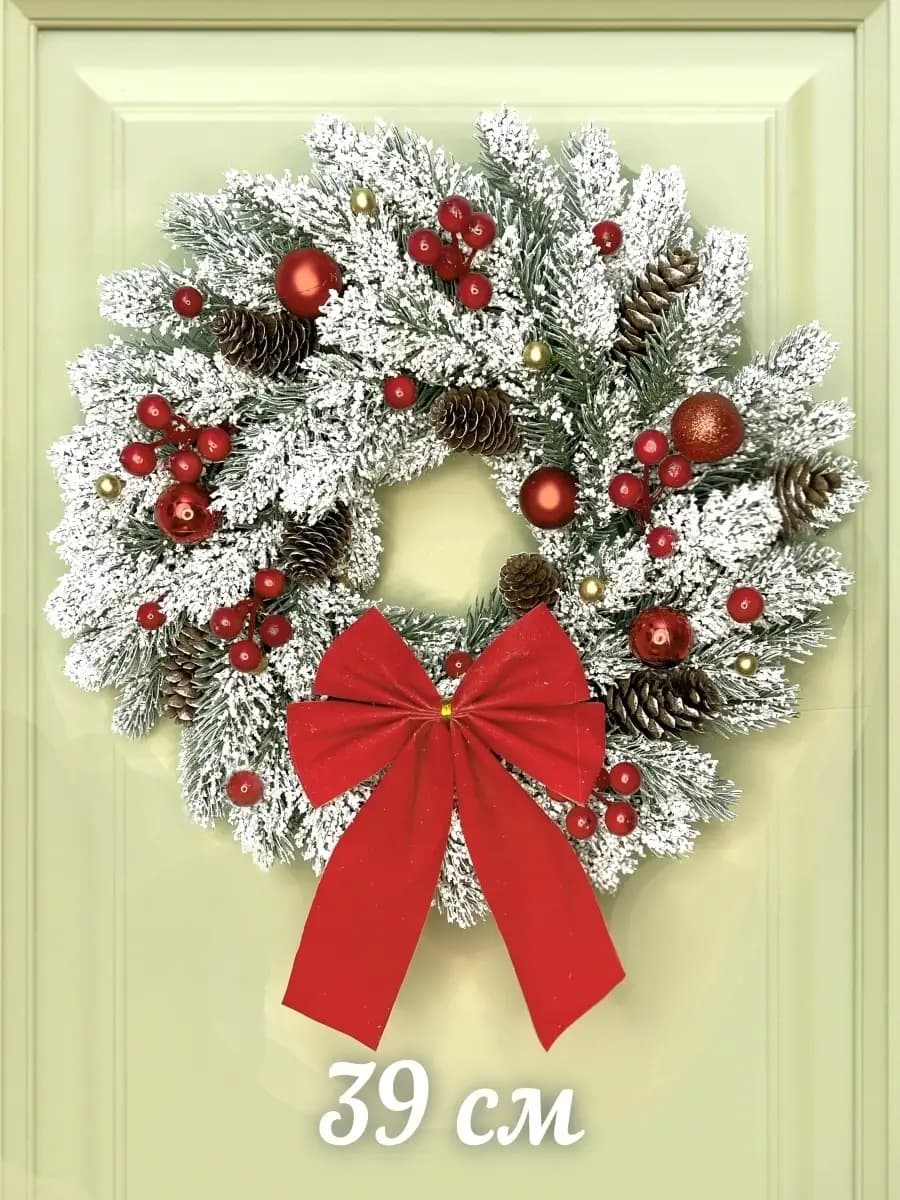 Венок новогодний декор