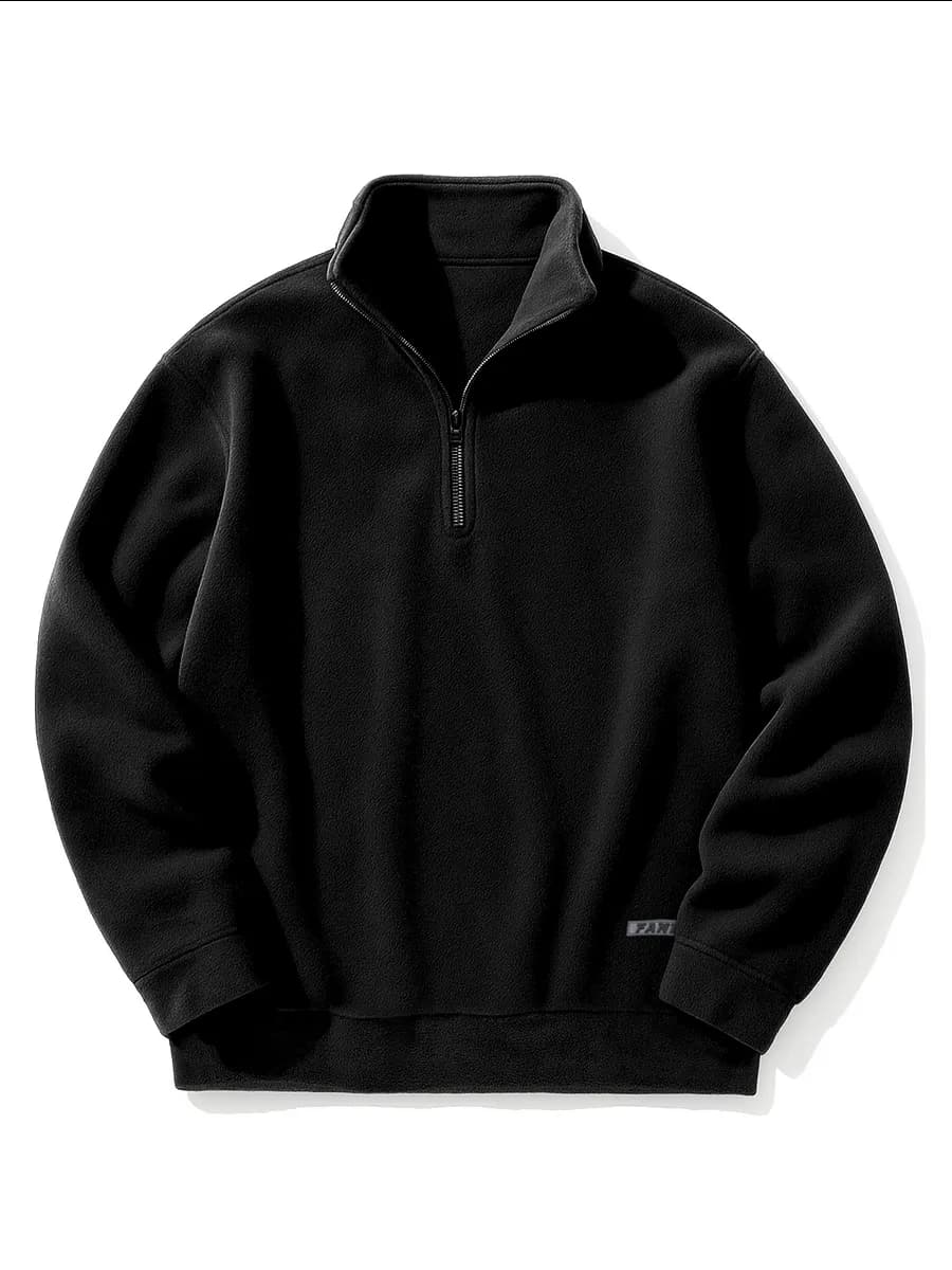 Толстовка флисовая оверсайз полузамок