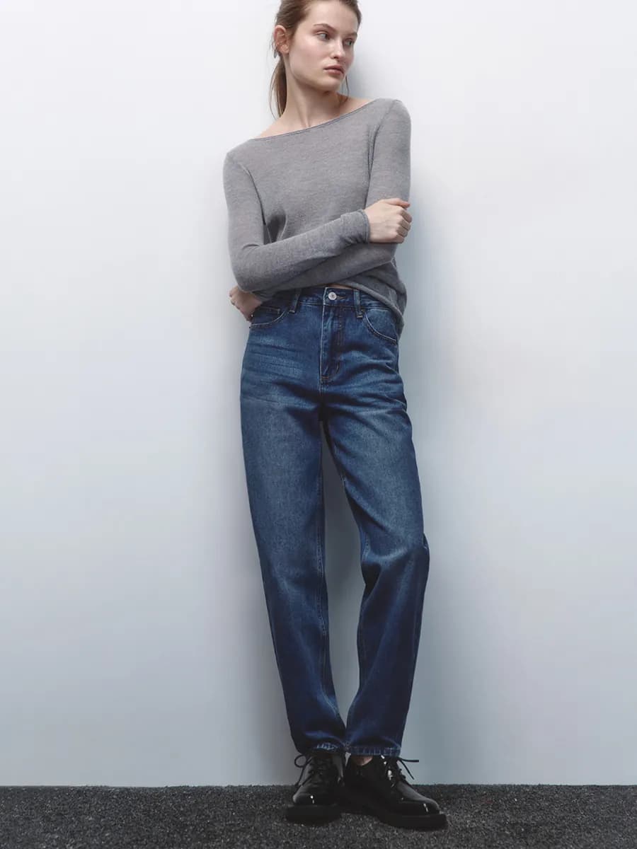 Джинсы mom's с высокой посадкой - фото 1