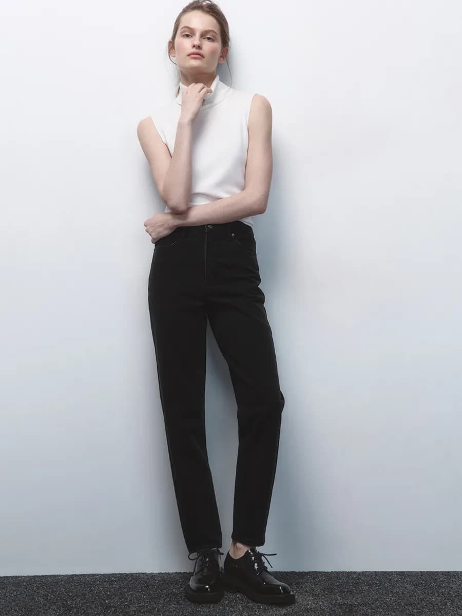 Джинсы mom's с высокой посадкой - фото 1