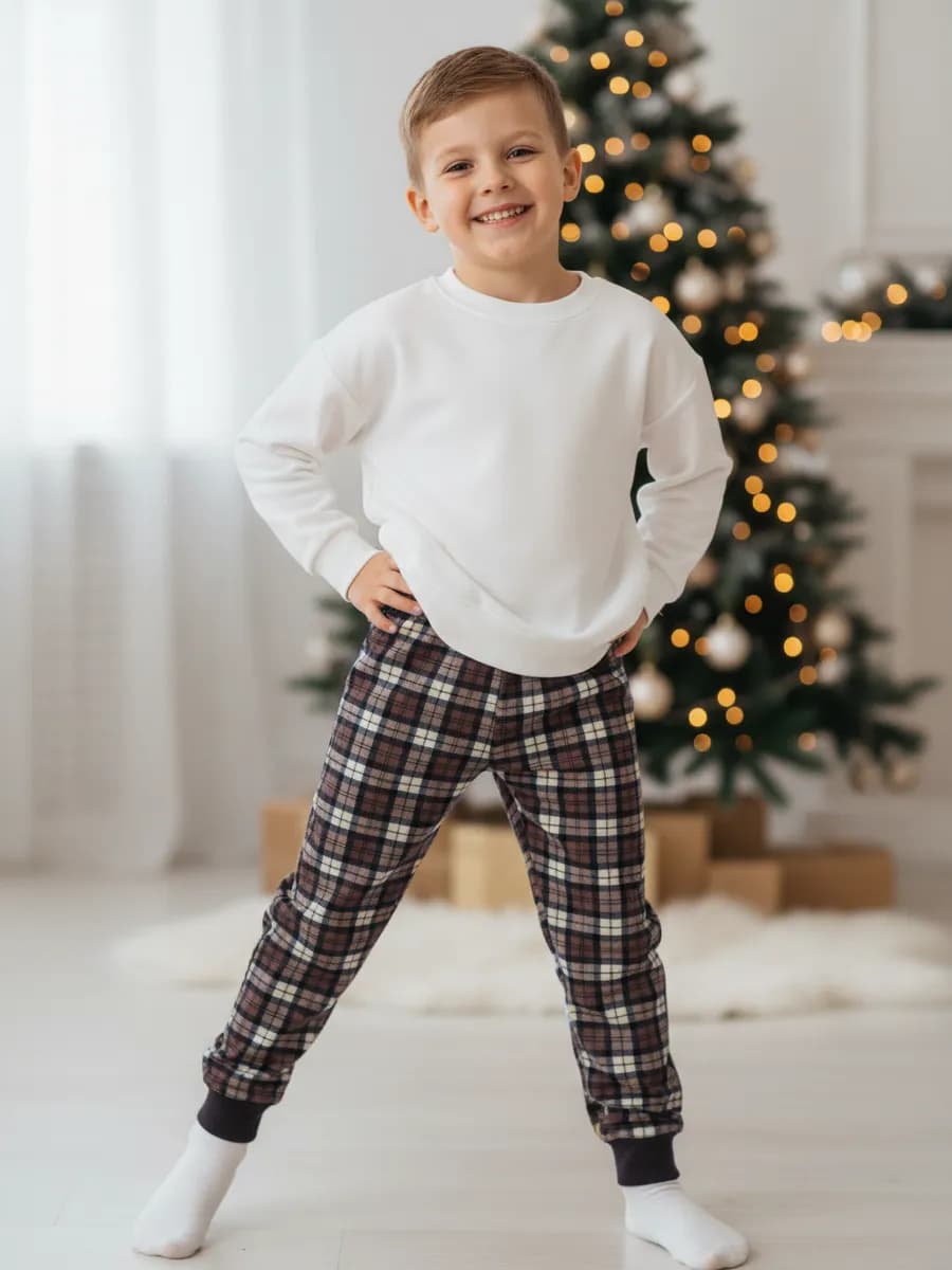 Брюки домашние трикотажные с манжетами в садик