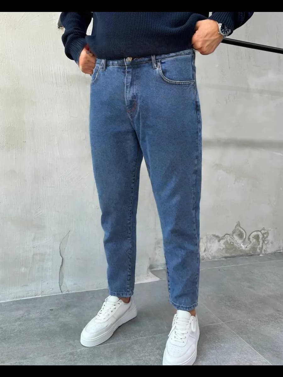 Джинсы мужские бананы широкие прямые