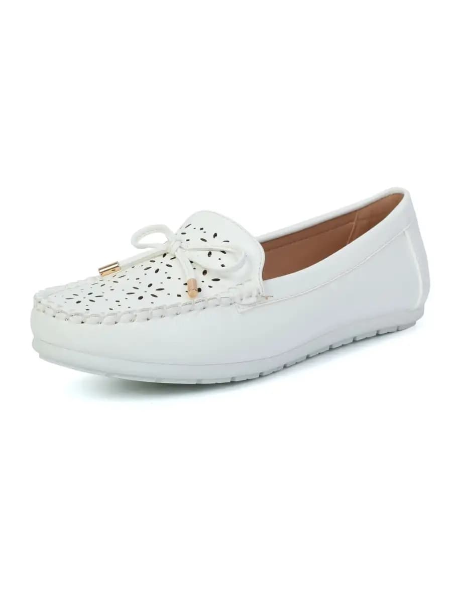 Мокасины летние с бантиком