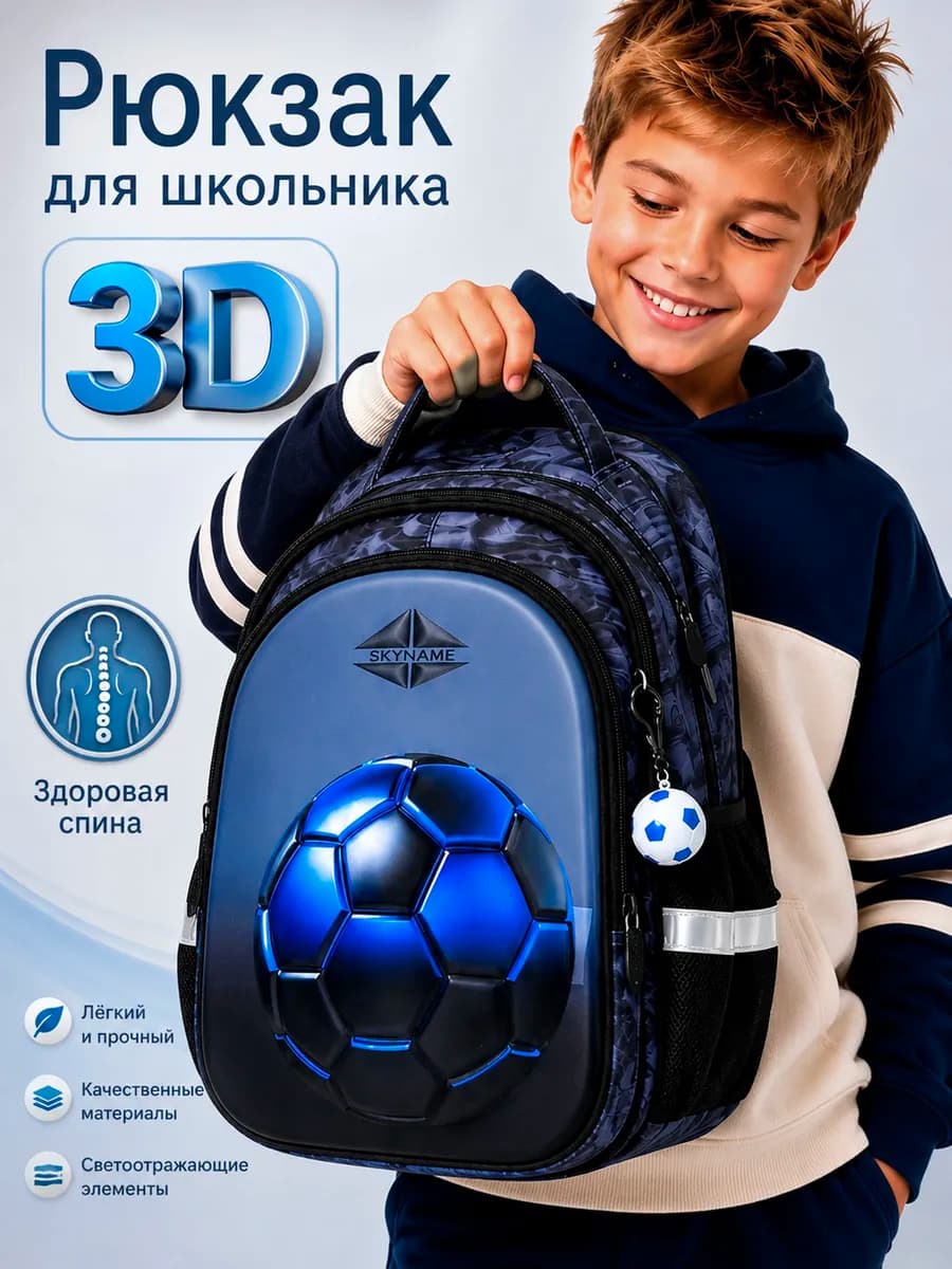 Рюкзак школный 1-4 класс ортопедическая спинка 17л
