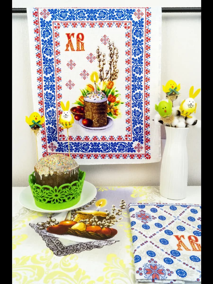 Полотенце пасхальное кухонное набор 3 шт