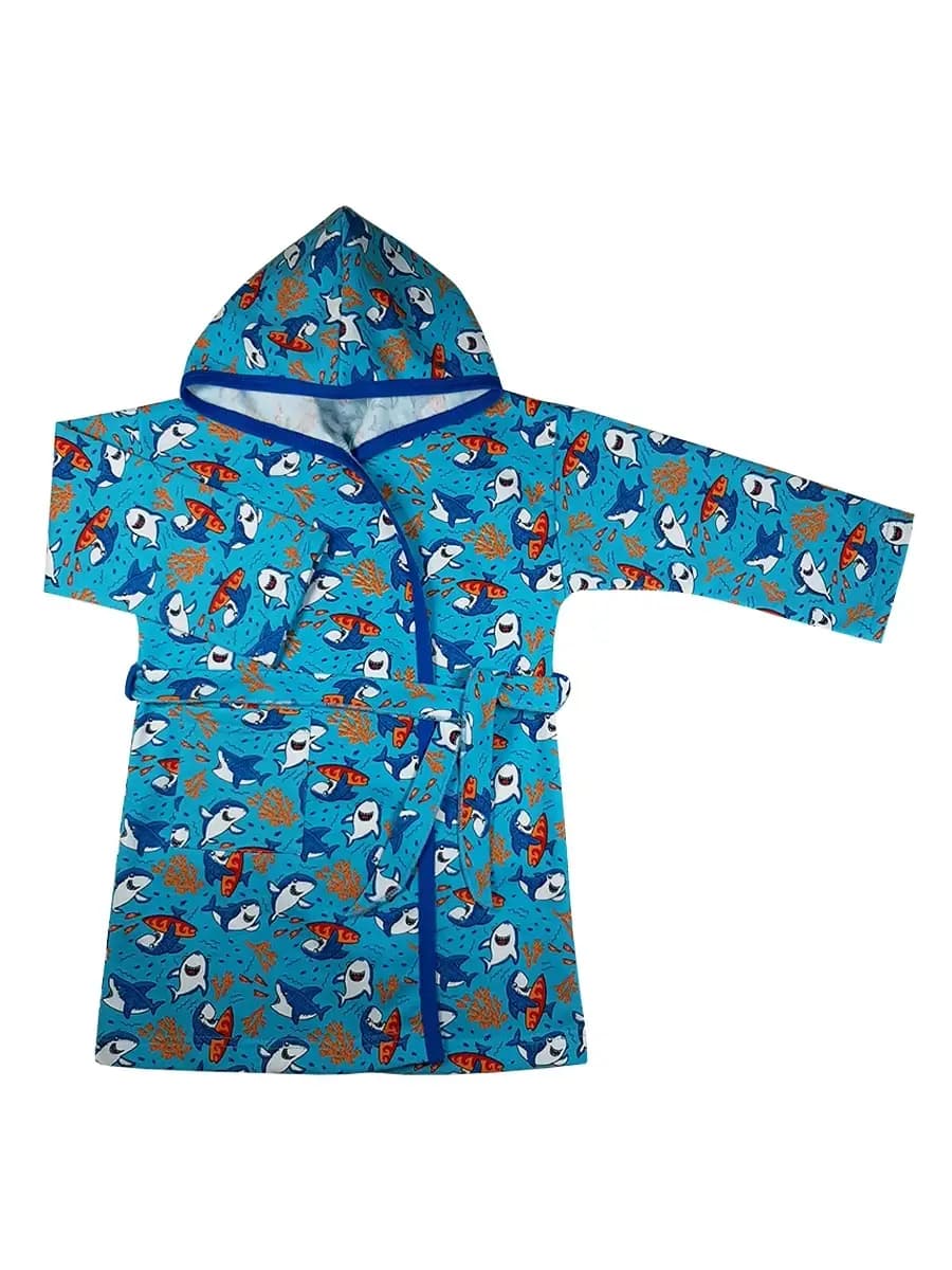 Халат домашний с капюшоном банный для бассейна