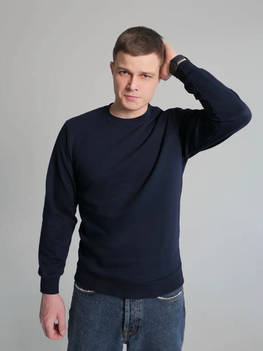 Свитшот оверсайз с начесом теплый - фото 1