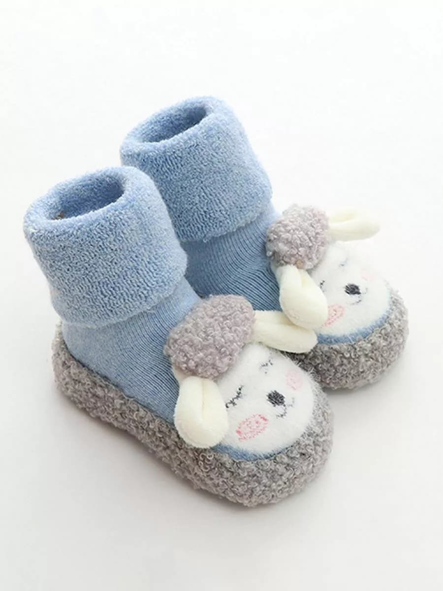 Теплые носки тапочки для новорожденных пинетки