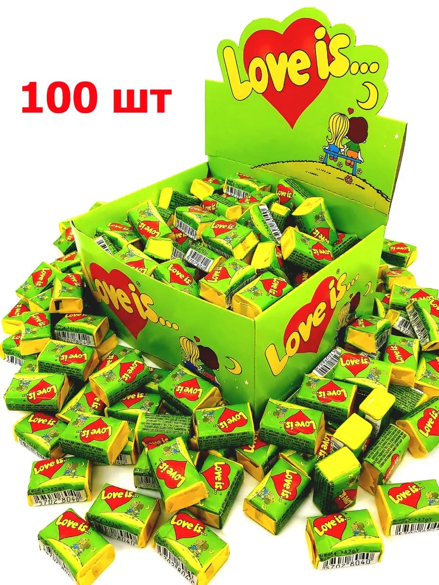 Жевательная резинка Яблко-Лимон Ловис 100 шт