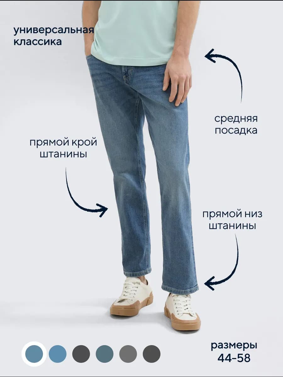 Джинсы прямые классические