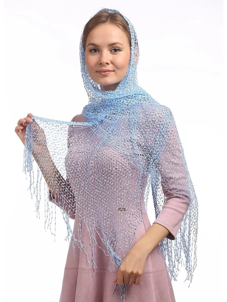 Шарф-накидка,в церковь,ниспадающий,шаль для храма