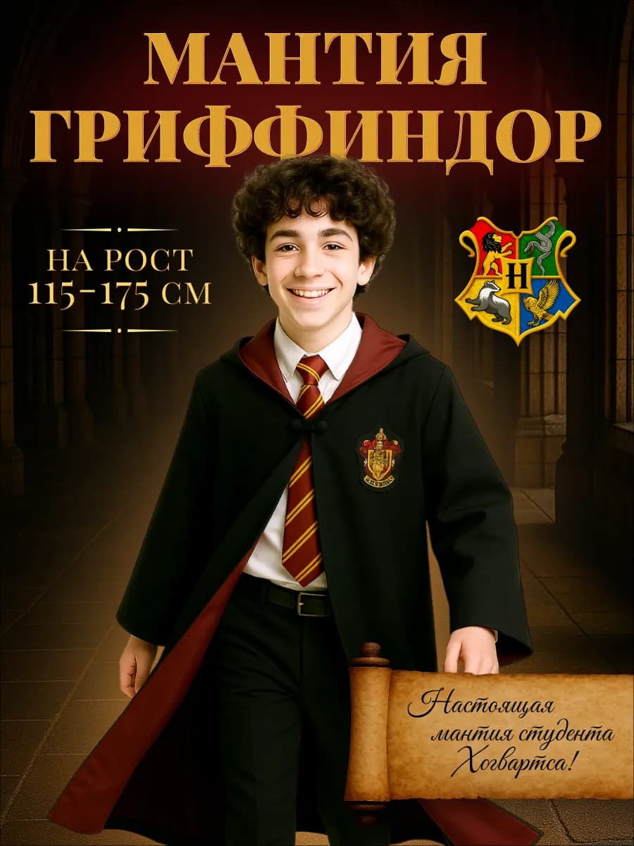 Мантия Гарри Поттер Harry Potter Гриффиндор