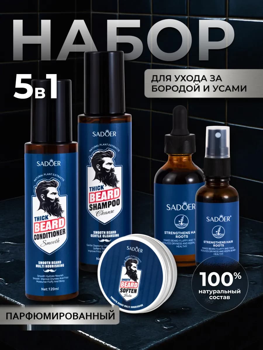 Подарочный набор средств для ухода за бородой и усами