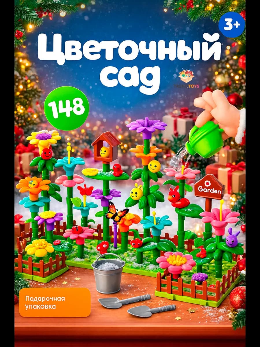 Конструктор цветы детский развивающий