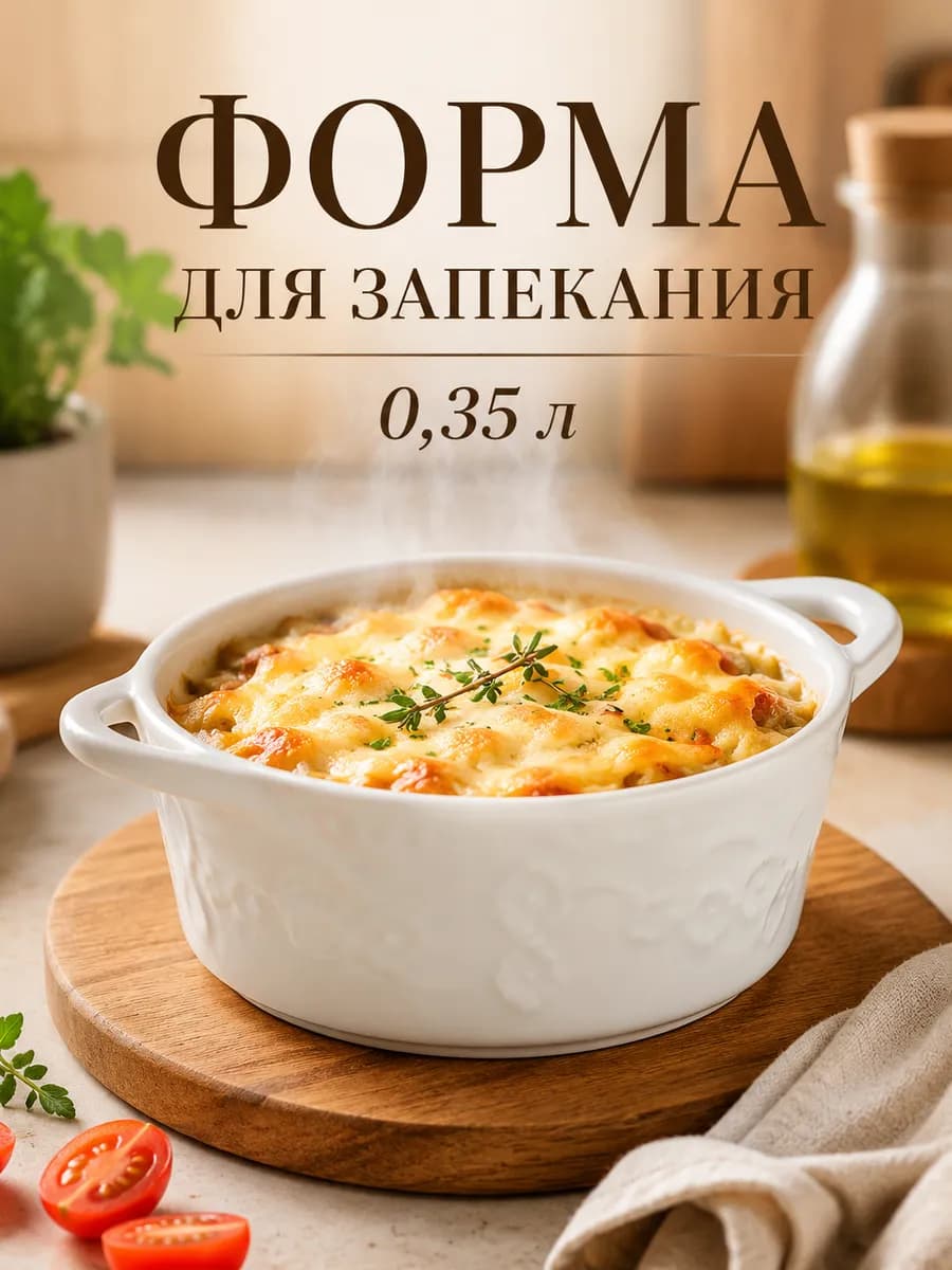 Форма для запекания 0,35 л, с ручками