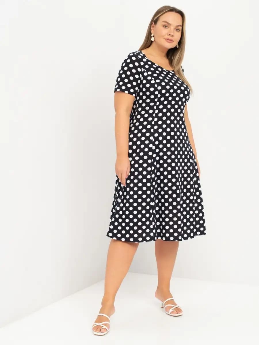 Платье трикотажное больших размеров