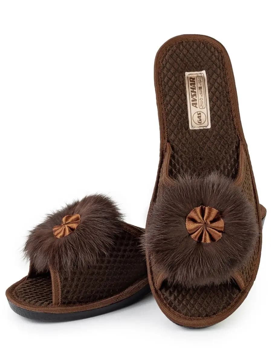 Тапочки домашние на танкетке