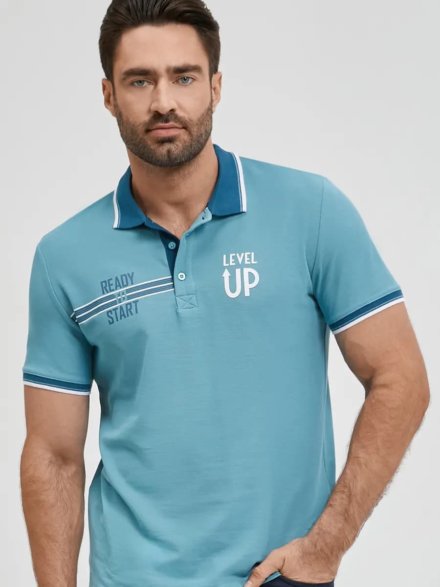 Футболка-поло мужская больших размеров