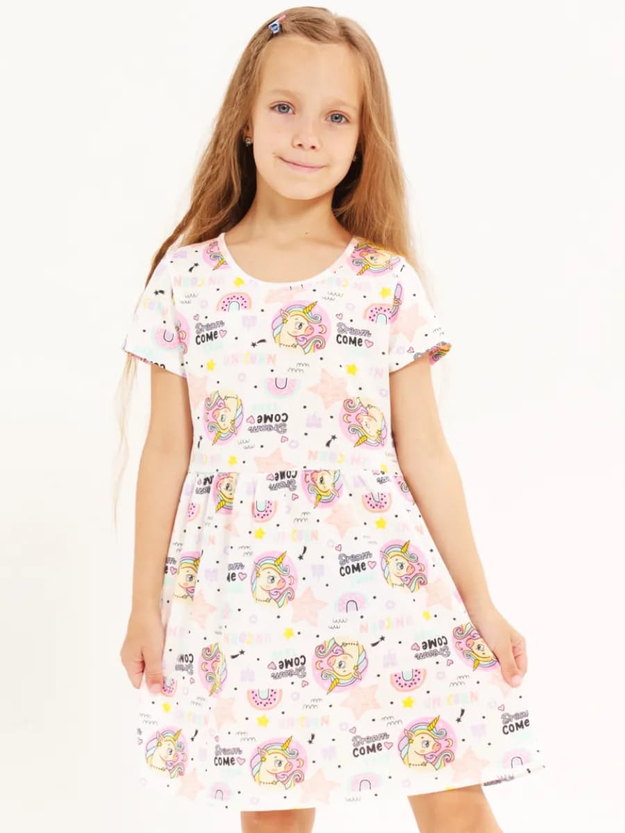 Трикотажное платье для девочки в сад и на прогулку сарафан