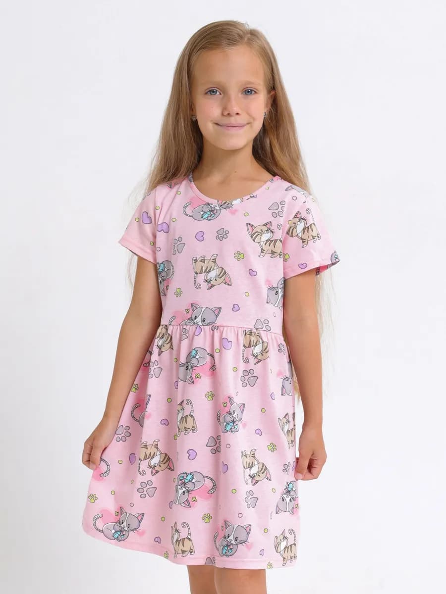 Трикотажное платье для девочки в сад и на прогулку сарафан