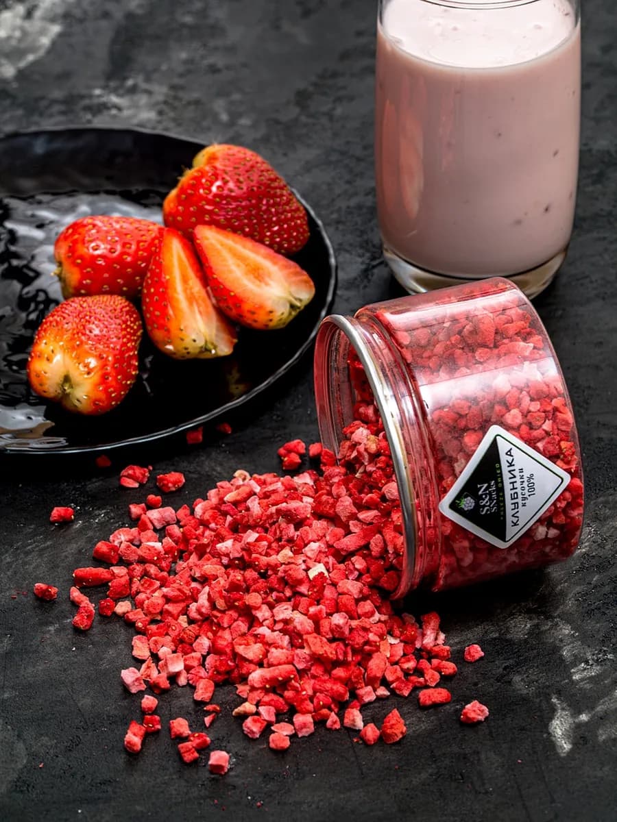 Сублимированная клубника сушеная чипсы