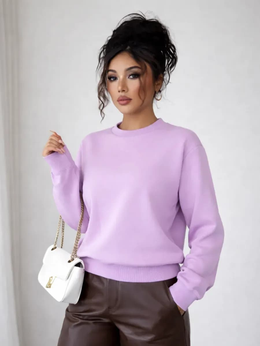 Свитшот свободного кроя без начеса oversize