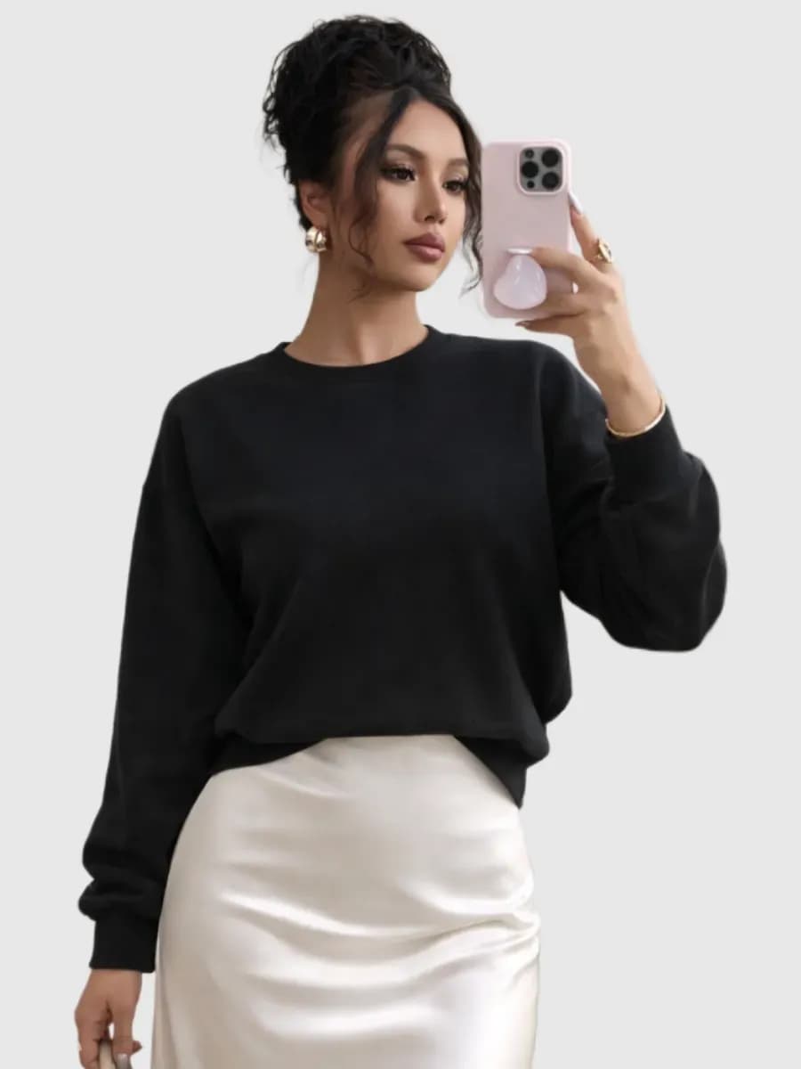 Свитшот свободного кроя без начеса oversize
