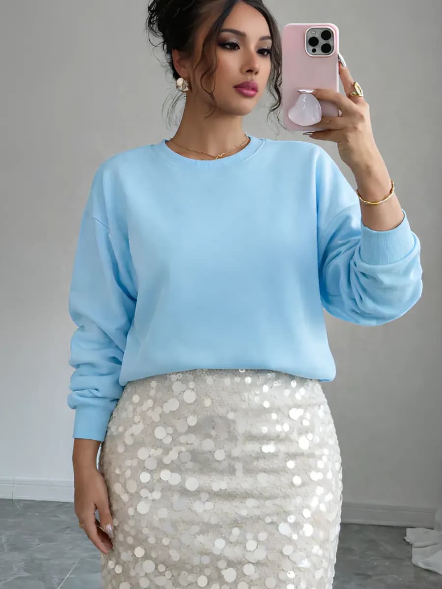 Свитшот свободного кроя без начеса oversize