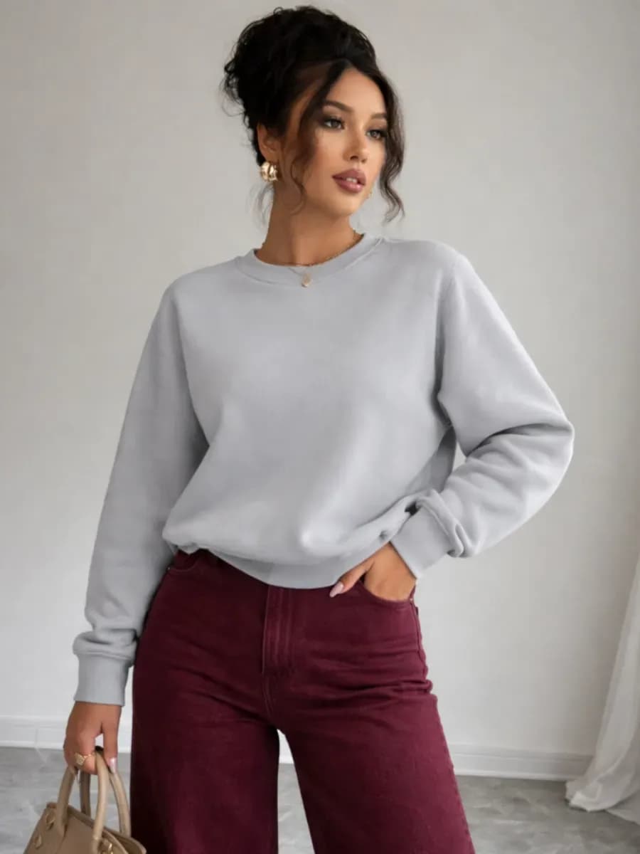 Свитшот свободного кроя без начеса oversize