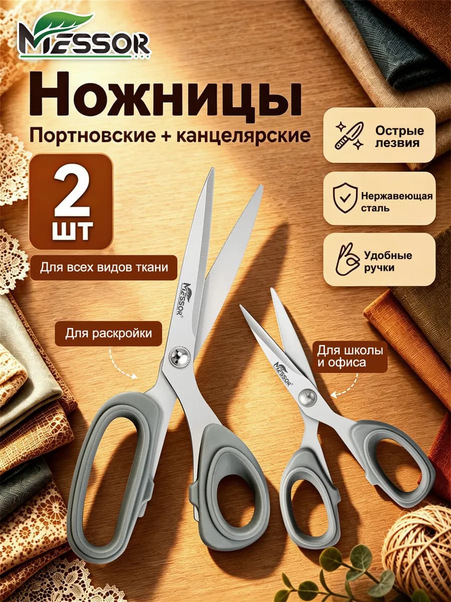 Ножницы канцелярские для офиса школы портновские набор