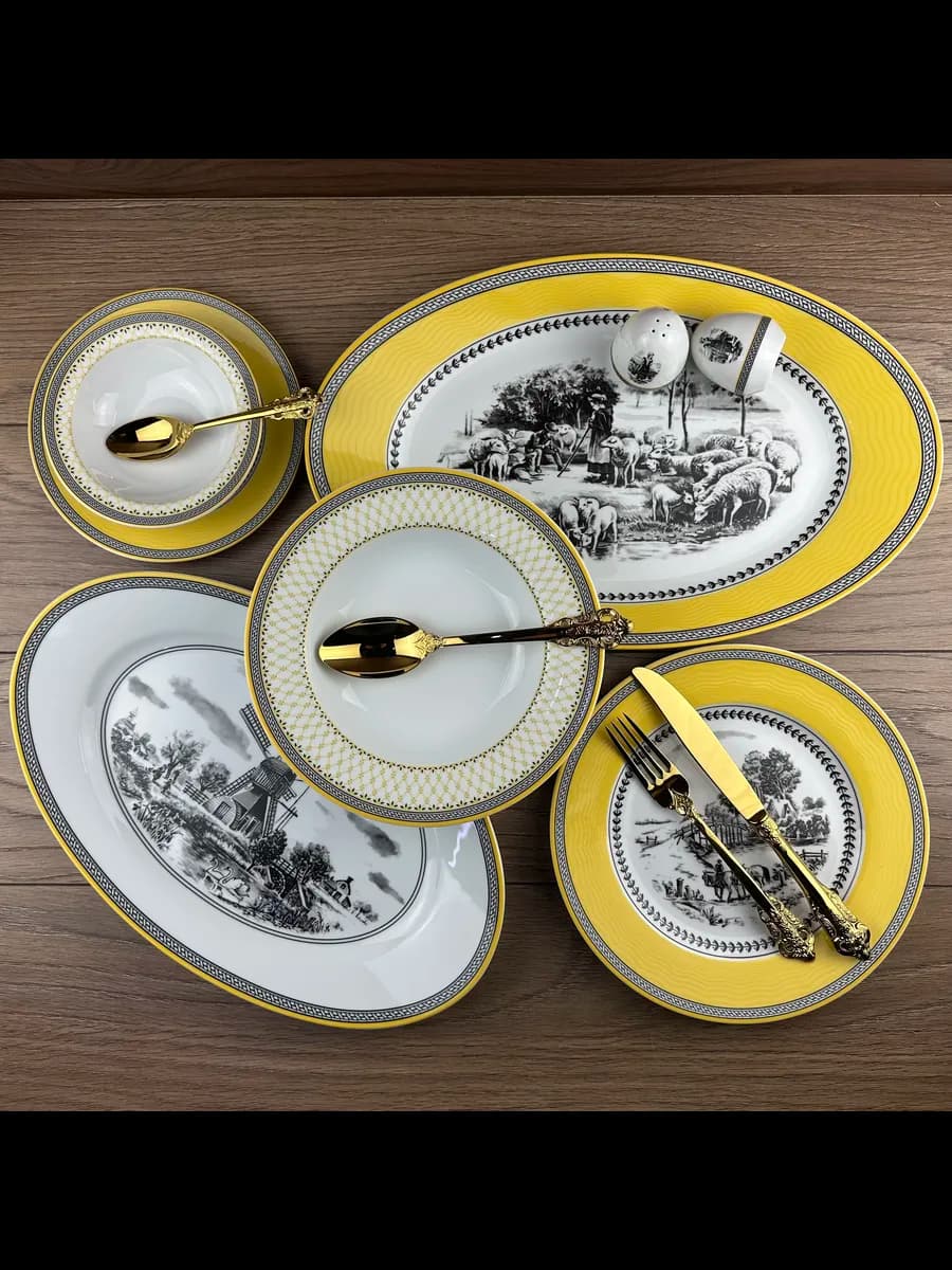 Сервиз набор посуды столовой обеденный Village на 6 персон