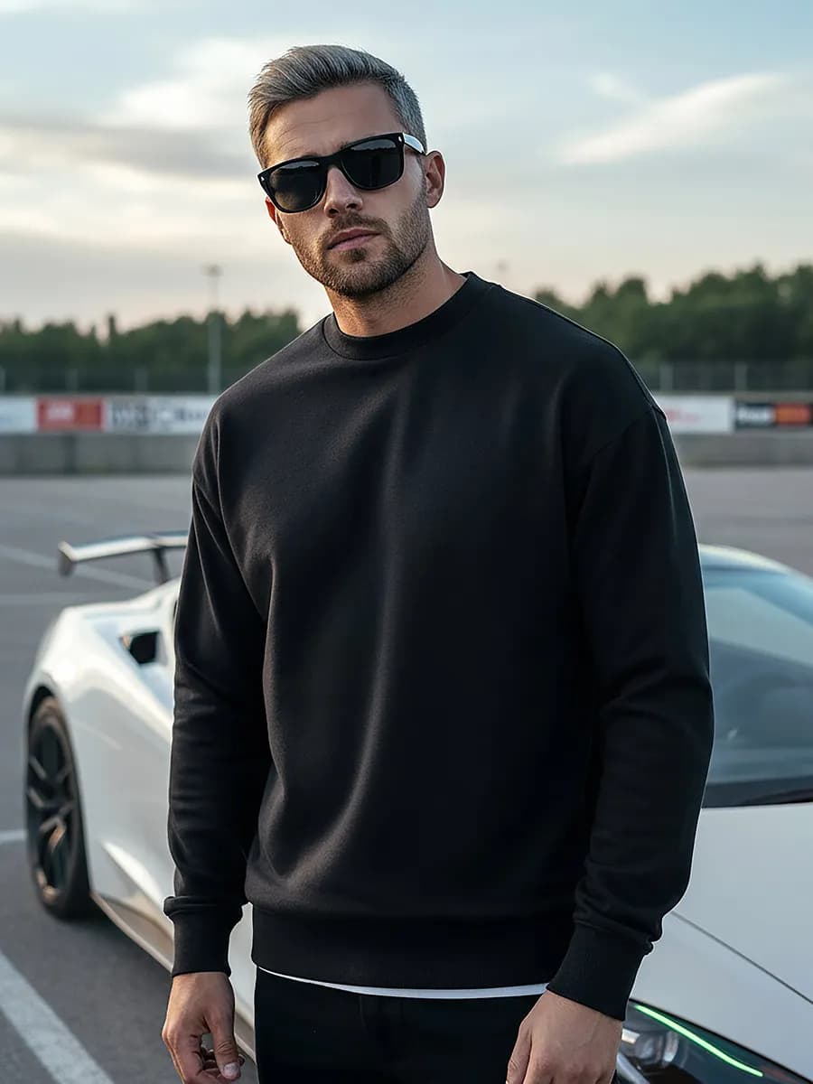 Свитшот однотонный базовый без начеса