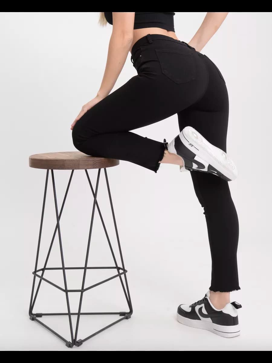 Джинсы с высокой посадкой скинни зауженные пушап